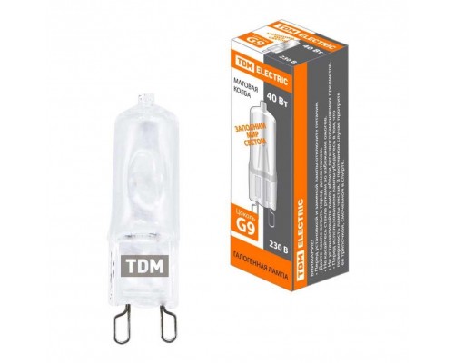 Лампа галогенная TDM Electric G9 40W 3000K матовая SQ0341-0057 Лампа галогенная TDM Electric G9 40W 3000K матовая SQ0341-0057