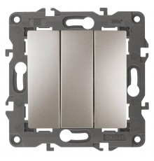 Выключатель трехклавишный ЭРА Elegance 10AX 250V 14-1107-04 Б0034253