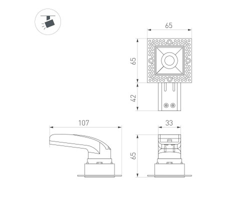 Встраиваемый светодиодный светильник Arlight MS-Rialto-Trimless-S40x40-9W Warm3000 048325 Встраиваемый светодиодный светильник Arlight MS-Rialto-Trimless-S40x40-9W Warm3000 048325