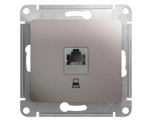 Розетка компьютерная RJ45 Systeme Electric Glossa 5e кат UTP платина GSL001281K Розетка компьютерная RJ45 Systeme Electric Glossa 5e кат UTP платина GSL001281K