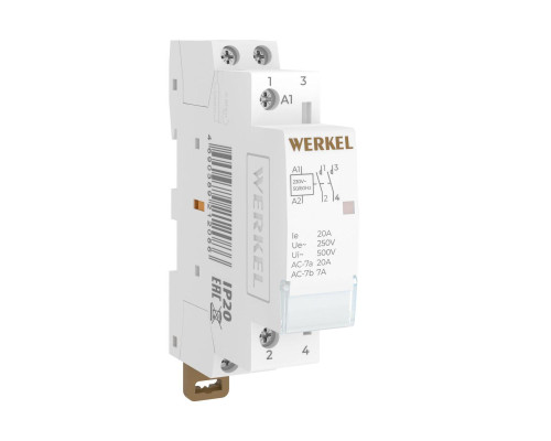 Контактор модульный 20 A 2NO (1 модуль) Werkel W941M20O 4690389212086 Контактор модульный 20 A 2NO (1 модуль) Werkel W941M20O 4690389212086
