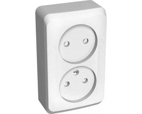 Розетка двойная 2К Systeme Electric Этюд 16A 250V со шторками белая PA16-006B Розетка двойная 2К Systeme Electric Этюд 16A 250V со шторками белая PA16-006B