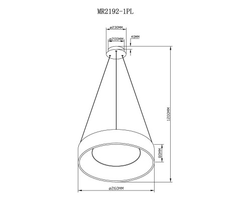 Подвесной светодиодный светильник MyFar Shannon MR2192-1PL
