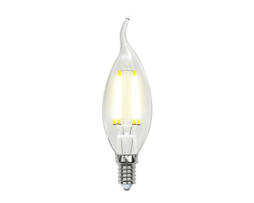 Лампа светодиодная филаментная Uniel E14 6W 4000K прозрачная LED-CW35-6W/NW/E14/CL PLS02WH UL-00001374 Лампа светодиодная филаментная Uniel E14 6W 4000K прозрачная LED-CW35-6W/NW/E14/CL PLS02WH UL-00001374