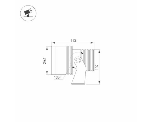Уличный светодиодный светильник Arlight KT-Ray-Color-R61-12W RGB-Warm3000 032559 Уличный светодиодный светильник Arlight KT-Ray-Color-R61-12W RGB-Warm3000 032559