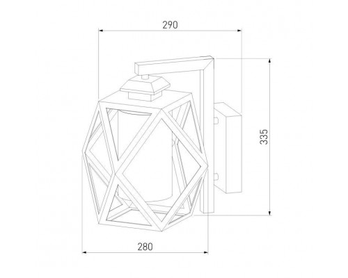 Уличный настенный светильник Elektrostandard Ambra 35133/D черный a056232