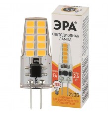 Лампа светодиодная ЭРА G4 2,5W 2700K прозрачная LED-JC-2,5W-220V-SLC-827-G4 Б0049091