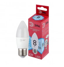 Лампа светодиодная ЭРА E27 8W 4000K матовая LED B35-8W-840-E27 R Б0050695