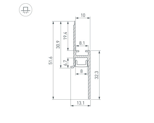 Профиль встраиваемый Arlight Plintus-Fantom-H20-2000 White 043660 Профиль встраиваемый Arlight Plintus-Fantom-H20-2000 White 043660