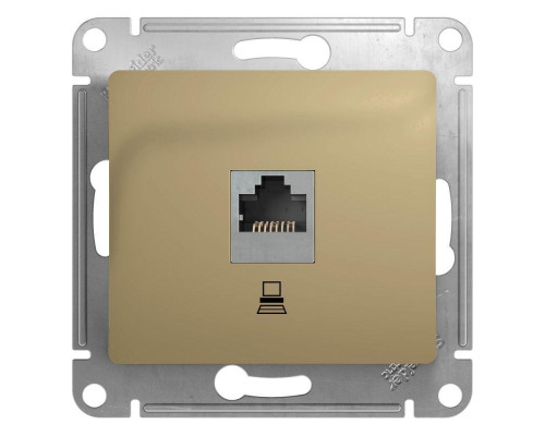 Розетка компьютерная RJ45 Systeme Electric Glossa 5e кат UTP титан GSL000481K Розетка компьютерная RJ45 Systeme Electric Glossa 5e кат UTP титан GSL000481K