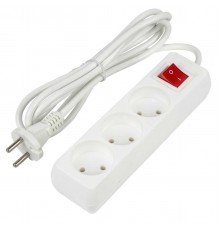 Удлинитель Uniel Ultra 3гн х 2м б/з S-CU3-2B White UL-00009994