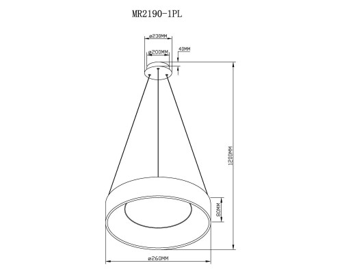 Подвесной светодиодный светильник MyFar Shannon MR2190-1PL Подвесной светодиодный светильник MyFar Shannon MR2190-1PL