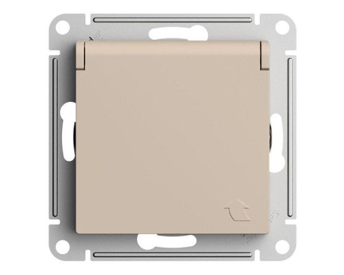 Розетка 2К+З Systeme Electric AtlasDesign 16A 250V со шторками и крышкой песочный ATN001246 Розетка 2К+З Systeme Electric AtlasDesign 16A 250V со шторками и крышкой песочный ATN001246