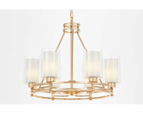 Подвесная люстра Lumina Deco Marietta LDP 8025-6 F.GD+WT Подвесная люстра Lumina Deco Marietta LDP 8025-6 F.GD+WT