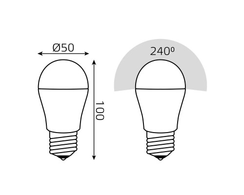 Лампа светодиодная Gauss Basic Шар E27 13W 3000K матовая 10502132