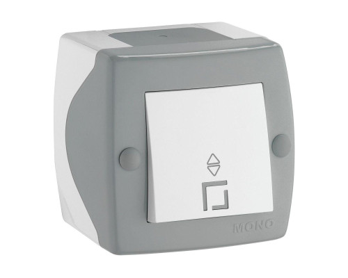 Выключатель Mono Electric Octans IP20 одноклавишный проходной бело-серый 104-020001-109 Выключатель Mono Electric Octans IP20 одноклавишный проходной бело-серый 104-020001-109