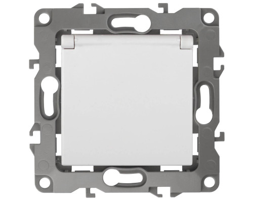 Розетка ЭРА 12 2P E Schuko со шторками с крышкой 16A 250V 12-2103-01 Б0014693 Розетка ЭРА 12 2P E Schuko со шторками с крышкой 16A 250V 12-2103-01 Б0014693