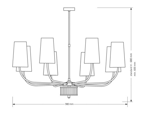 Подвесная люстра KUTEK MOOD Pesaro PES-ZW-8(CZ) Подвесная люстра KUTEK MOOD Pesaro PES-ZW-8(CZ)