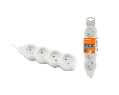 Удлинитель TDM Electric Люкс УЛ4 4гн 7м б/з SQ1303-0188 Удлинитель TDM Electric Люкс УЛ4 4гн 7м б/з SQ1303-0188