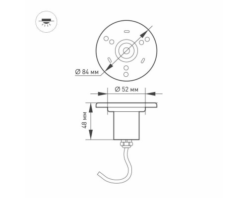 Ландшафтный светодиодный светильник Arlight KT-Aqua-R85-7W Warm3000 024938 Ландшафтный светодиодный светильник Arlight KT-Aqua-R85-7W Warm3000 024938