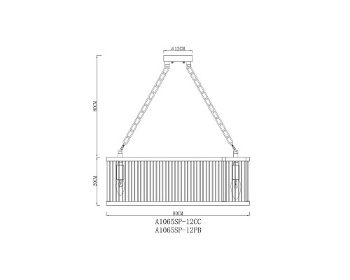 Подвесная люстра Arte Lamp Anetta A1065SP-12PB Подвесная люстра Arte Lamp Anetta A1065SP-12PB
