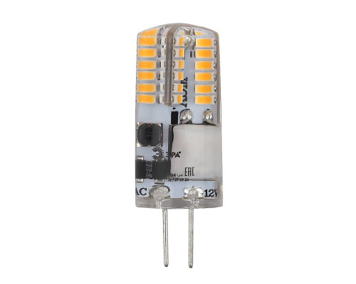 Лампа светодиодная ЭРА G4 2,5W 4000K прозрачная LED-JC-2,5W-12V-SLC-840-G4 Б0049090 Лампа светодиодная ЭРА G4 2,5W 4000K прозрачная LED-JC-2,5W-12V-SLC-840-G4 Б0049090