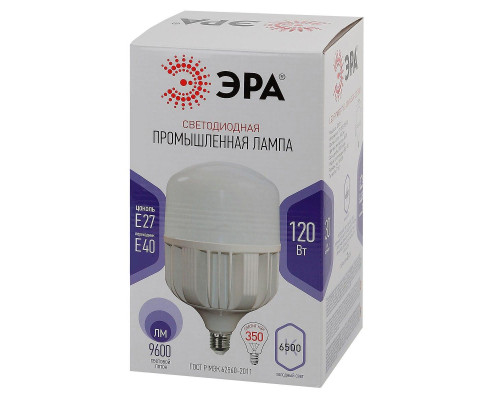 Лампа светодиодная сверхмощная ЭРА E27/E40 120W 6500K матовая LED POWER T160-120W-6500-E27/E40 Б0051794