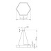 Подвесной светодиодный cветильник Geometria ЭРА Hexagon SPO-121-W-40K-038 38Вт 4000К белый Б0050550
