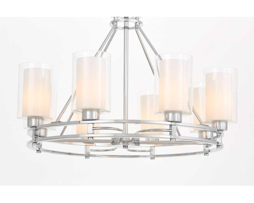 Подвесная люстра Lumina Deco Marietta LDP 8025-8 CHR+WT Подвесная люстра Lumina Deco Marietta LDP 8025-8 CHR+WT