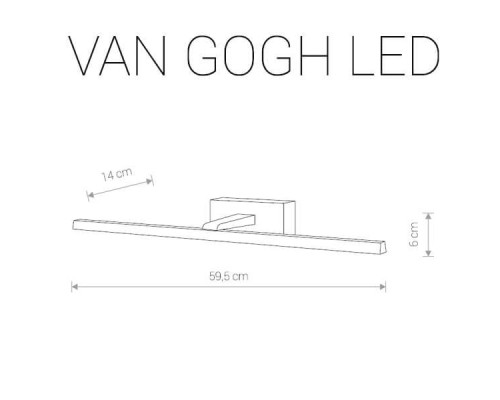 Подсветка для зеркал Nowodvorski Van Gogh Led 9347 Подсветка для зеркал Nowodvorski Van Gogh Led 9347
