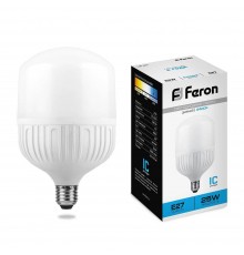 Лампа светодиодная Feron E27 25W 6400K Цилиндр Матовая LB-65 25887