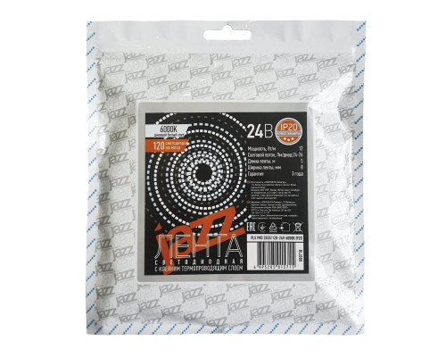 Светодиодная лента Jazzway 18W/m 168Led/m 2835SMD холодный белый 5M 5015777 Светодиодная лента Jazzway 18W/m 168Led/m 2835SMD холодный белый 5M 5015777