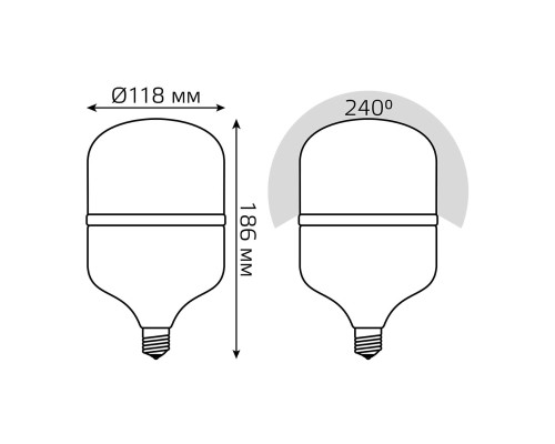 Лампа светодиодная Gauss E27 42W 4000K матовая 63224 Лампа светодиодная Gauss E27 42W 4000K матовая 63224