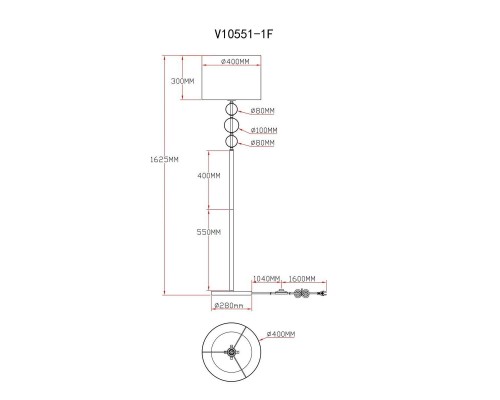 Торшер Moderli Brulee V10551-1F Торшер Moderli Brulee V10551-1F