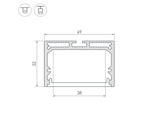 Профиль Arlight SL-Line-4932-3000 Black 036254 Профиль Arlight SL-Line-4932-3000 Black 036254
