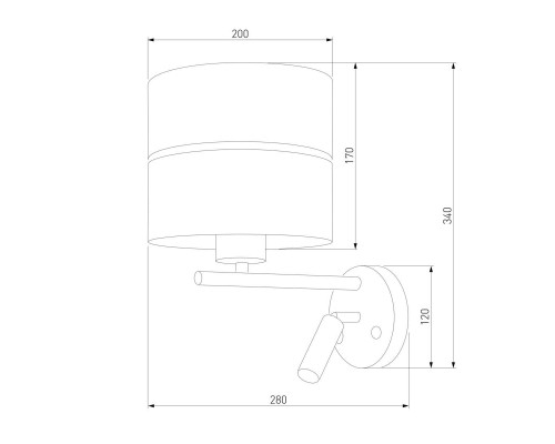 Бра TK Lighting 2579 Hilton Black Gold Бра TK Lighting 2579 Hilton Black Gold