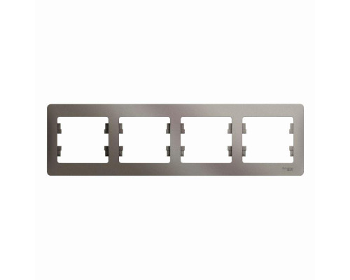 Рамка 4-постовая Systeme Electric Glossa платина GSL001204 Рамка 4-постовая Systeme Electric Glossa платина GSL001204