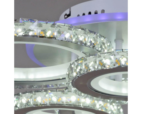 Потолочная светодиодная люстра Reluce 03900-0.3-3+3B WH+CR (RGB) Потолочная светодиодная люстра Reluce 03900-0.3-3+3B WH+CR (RGB)