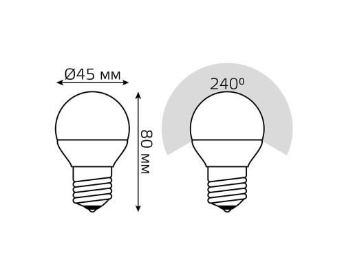Лампа светодиодная диммируемая Gauss E27 7W 3000K матовая 105102107-D