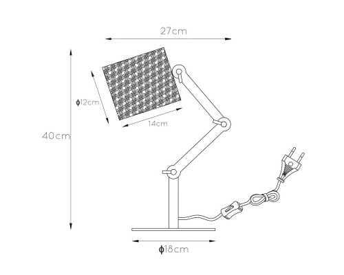 Настольная лампа Lucide Tampa 45592/81/30 Настольная лампа Lucide Tampa 45592/81/30