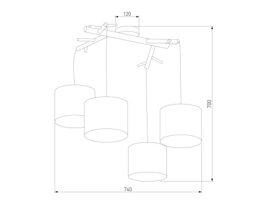 Подвесная люстра TK Lighting 6554 Albero White