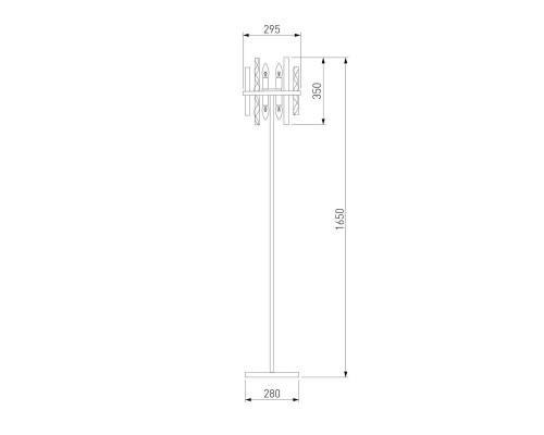 Бра Eurosvet Peony 60136/1 хром/графит