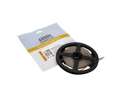Светодиодная лента SWG 4,8W/m 60LED/m 2835SMD холодный белый 5M 005270 Светодиодная лента SWG 4,8W/m 60LED/m 2835SMD холодный белый 5M 005270