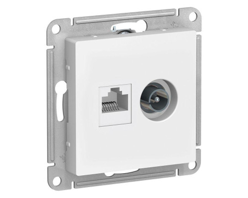 Розетка компьютерная RJ45/TV Systeme Electric AtlasDesign 5e кат UTP белая ATN000189 Розетка компьютерная RJ45/TV Systeme Electric AtlasDesign 5e кат UTP белая ATN000189