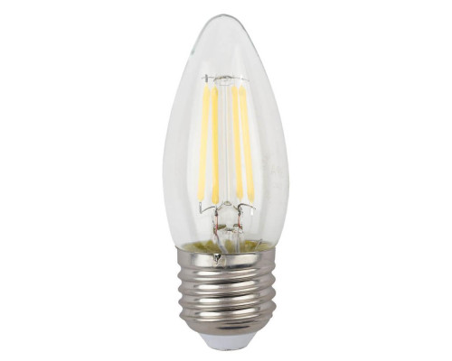 Лампа светодиодная филаментная ЭРА E27 5W 2700K прозрачная F-LED B35-5W-827-E27 Б0027933 Лампа светодиодная филаментная ЭРА E27 5W 2700K прозрачная F-LED B35-5W-827-E27 Б0027933