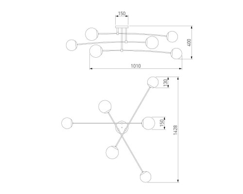 Потолочная люстра Eurosvet Netz 30181/6 хром Потолочная люстра Eurosvet Netz 30181/6 хром