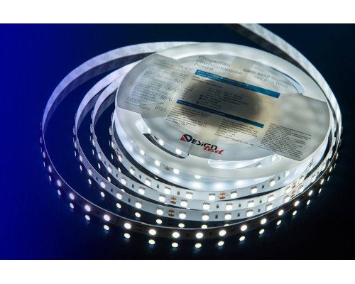 Светодиодная влагозащищенная лента DesignLed 14,4W/m 60LED/m 5050SMD холодный белый 5M 000520 Светодиодная влагозащищенная лента DesignLed 14,4W/m 60LED/m 5050SMD холодный белый 5M 000520