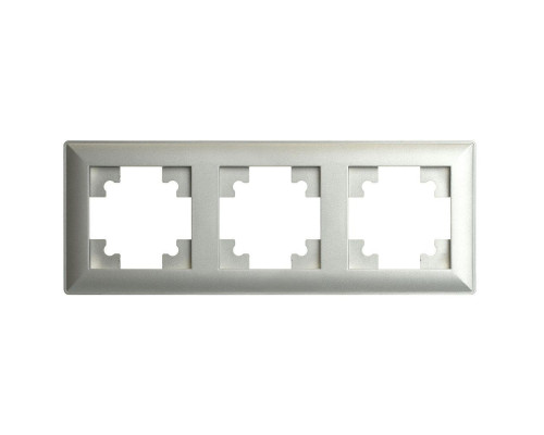 Рамка 3-постовая Stekker Катрин серебро PFR00-7003-03 39799 Рамка 3-постовая Stekker Катрин серебро PFR00-7003-03 39799
