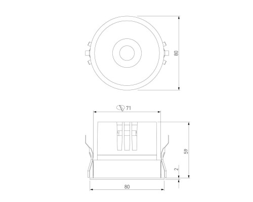 Встраиваемый светодиодный светильник Elektrostandard Forte 25071/LED a069412 Встраиваемый светодиодный светильник Elektrostandard Forte 25071/LED a069412