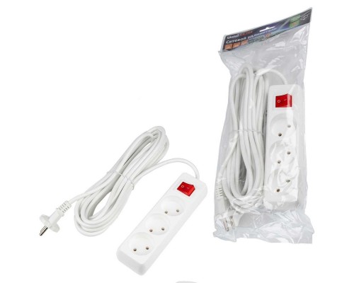 Удлинитель Uniel Ultra 3гн х 10м б/з S-CU3-7B White UL-00009997